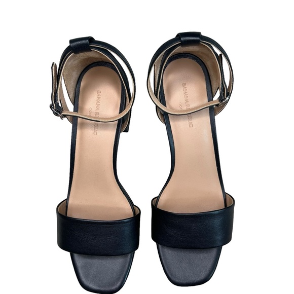 Banana Republic Platform Heels Sandals Black Size 8 - Picture 2 of 4